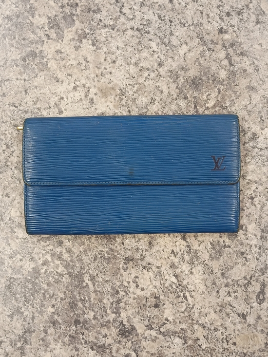 Louis Vuitton Accessories - Louis Vuitton Blue Epi Leather Long Continental Wallet
